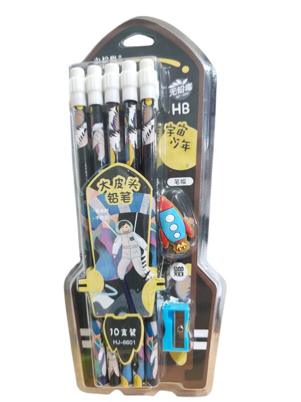 SET LAPICES NEGROS CON DISEÑO X10 JM2378 21358
