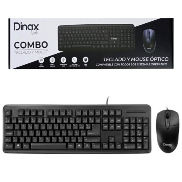 COMBO TECLADO Y MOUSE OPTICO DXCOMBTMT12 DINAX 3964