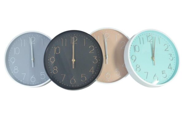 RELOJ DE PARED PLASTICO 25CM COLOR 4700