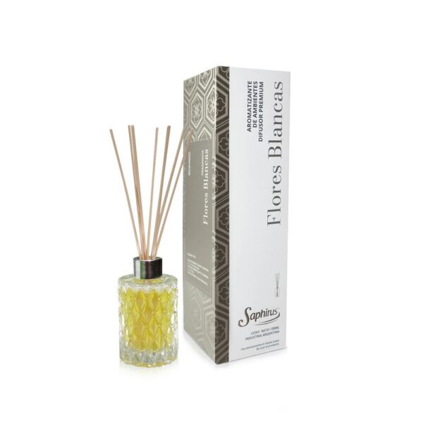 DIFUSOR PREMIUM 130ML FLORES BLANCAS SAPHIRUS BA9694