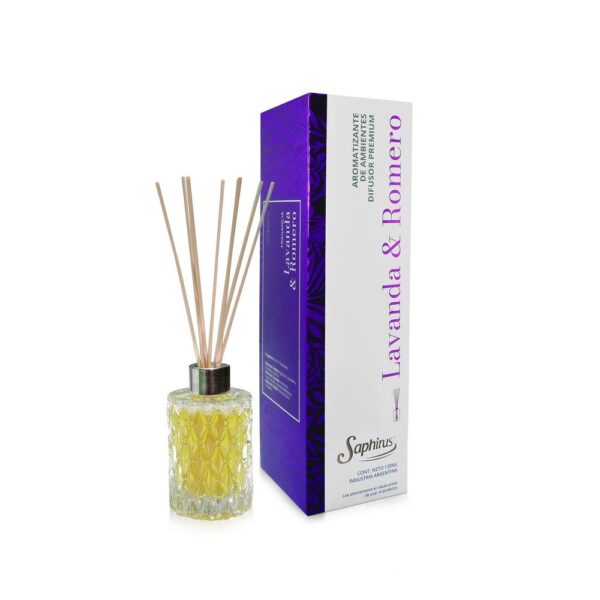 DIFUSOR PREMIUM 130ML LAVANDA Y ROMERO SAPHIRUS BA9691