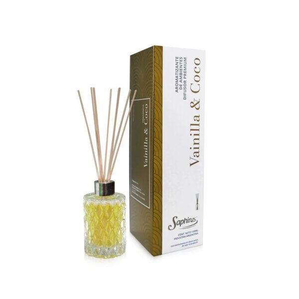 DIFUSOR PREMIUM 130ML VAINILLA Y COCO SAPHIRUS BA9693