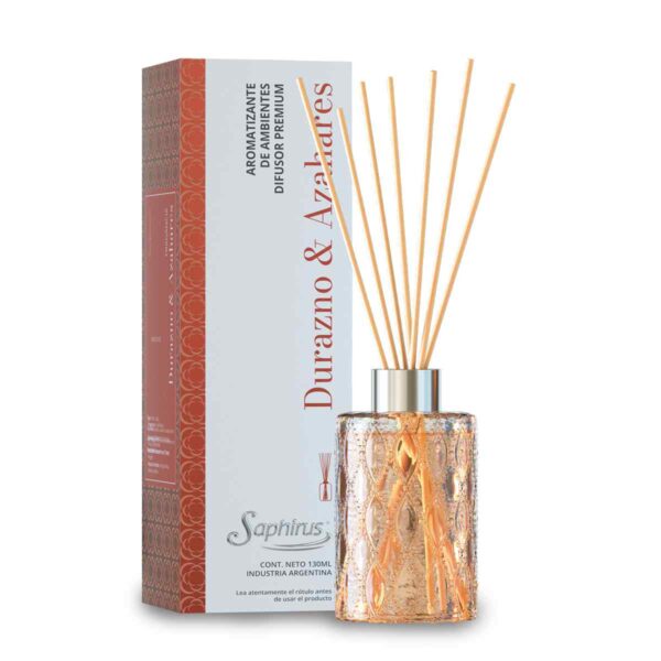DIFUSOR PREMIUM 130ML DURAZNO Y AZAHARES SAPHIRUS BA9692