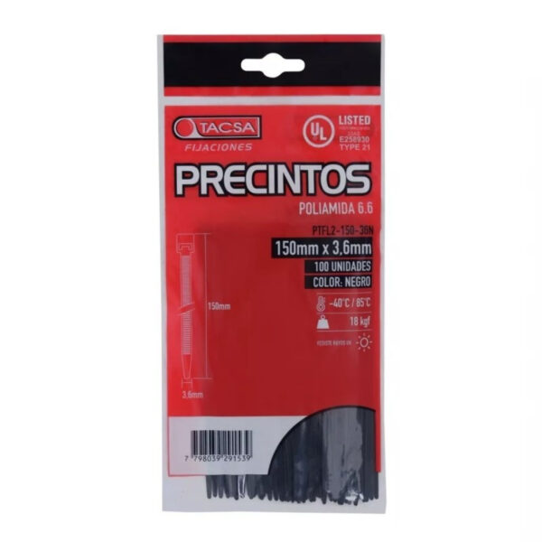 PRECINTOS TACSA 150 MMx 3,6MM 1488