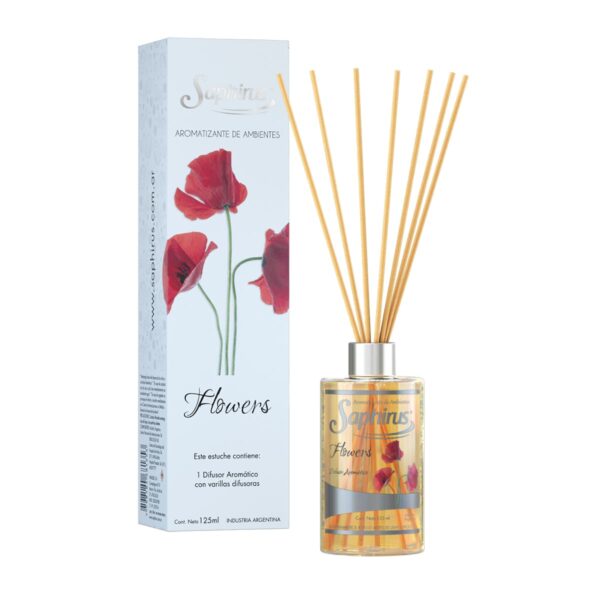DIFUSOR AROMATICO 125ML FLOWERS SAPHIRUS BA9682