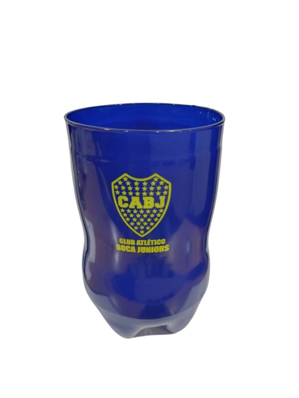 VASO BOTELLA CORTADA 900ML AZUL ESCUDO BOCA BA9873