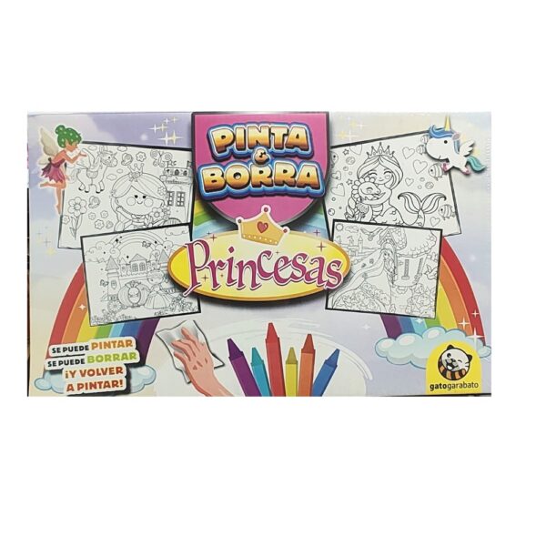 JUEGO PINTA Y BORRA PRINCESAS GATO GARABATO 5542