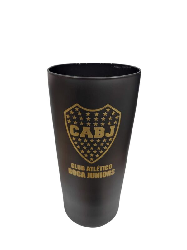 VASO NEGRO 1L ESCUDO BOCA JUNIORS BA9865