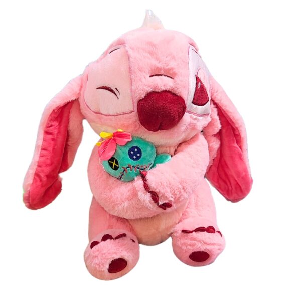 PELUCHE STICH ROSA 31X20CM CON MINI TRAPO J7917
