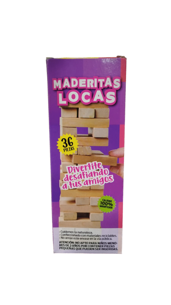 JENGA EN CAJA MADERITAS LOCAS X36 PIEZAS 5449