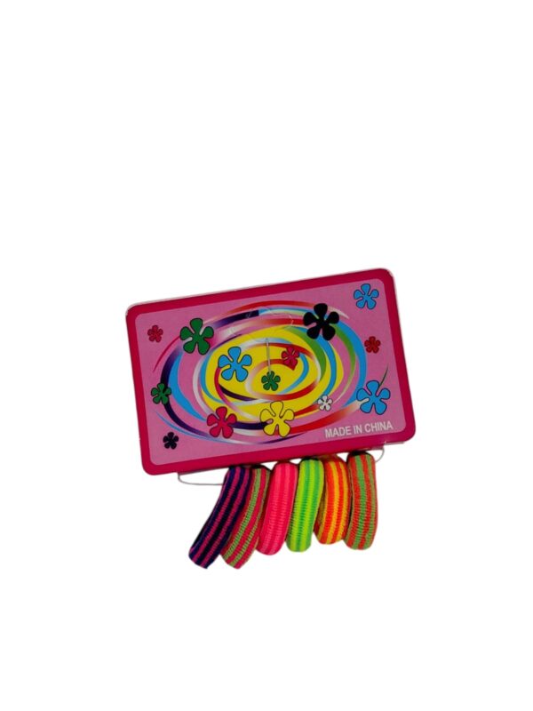 GOMITA PARA CABELLO X6 FLUO RAYADA 13182