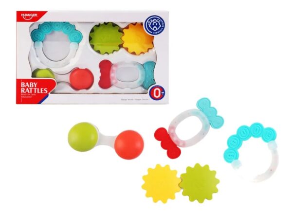 SONAJEROS SET X4 BABY RATTLES HUANGER 5768
