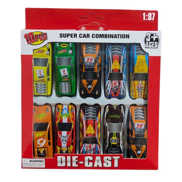 SET AUTOS X10 PCS DIE-CAST J8331